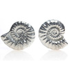 Unbranded Lead-free Pewter Ammonite Stud Earrings by