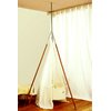 The moveable wigwam-stand is ideal if you don`t have an appropriate ceiling to suspend the Leander C