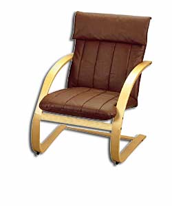 Leather Bentwood Chair - Chocolate