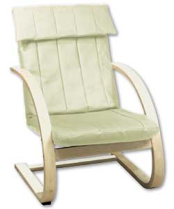 Leather Bentwood Chair - Ivory