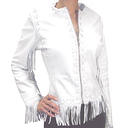 Leather Tassel  Jacket