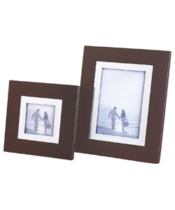 Leatherette and Chrome Photo Frames