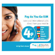Unbranded Lebara Mobile Pay Pay As You Go SIM