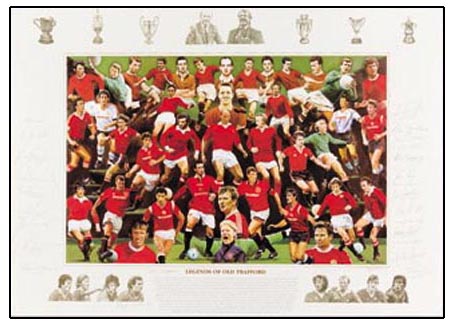 Unbranded Legends of Old Trafford - Fully signed print - WAS andpound;349.99