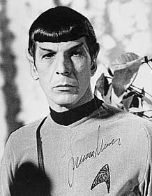 Leonard Nimoy Star Trek autograph