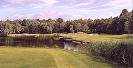 Unbranded Les Bordes 7th Hole Limited Edition Golf Print