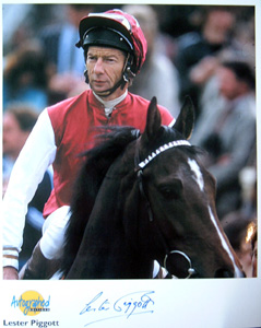 Unbranded Lester Piggott signed ltd. ed. photo