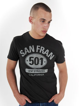 Unbranded Levi`andreg; San Fran 501 Logo T-Shirt - Black