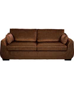 Unbranded Lexi Metal Action Sofa Bed - Chocolate