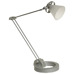2 arm adjustable desk lamp with wire frame to give a streamline look