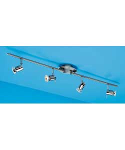 Unbranded Libra Nickel 4 Light Ceiling Bar