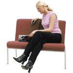 Library Double Seat - Burgundy