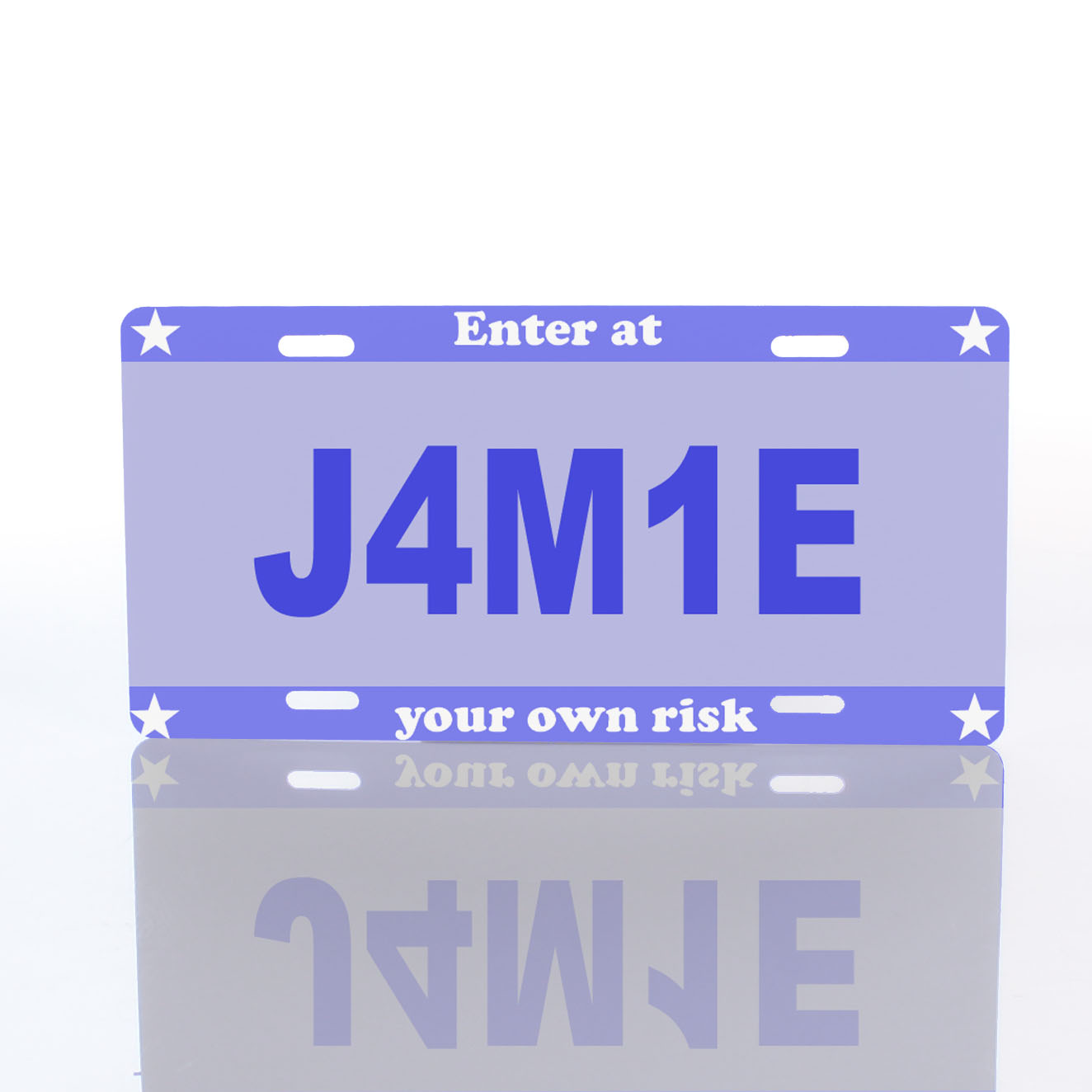 Unbranded License Plate Door Signs