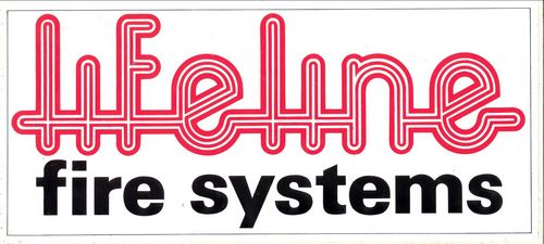 Lifeline Fire Systems Logo Sticker Large (28cm x 12cm)