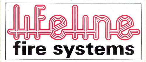 Lifeline Fire Systems Logo Sticker Small (14cm x 6cm)