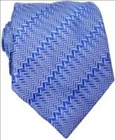 Unbranded Light Blue Zigzag Necktie by Timothy Everest