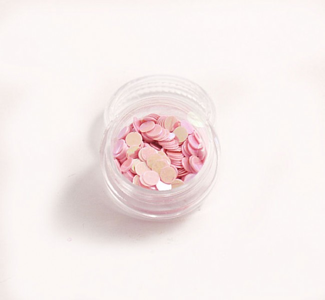 Unbranded Light Pink Round Flakes