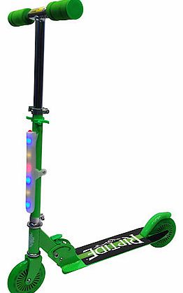 Hop on board the Light - Up Scooter and ride through the streets in style. This Riptide ride-on come with a motion activated light bar that will glow when youandrsquo;re on the move andndash; just the thing for being seen! The Light-Up Scooterandrsqu