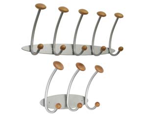 Unbranded Light wood wall coat pegs