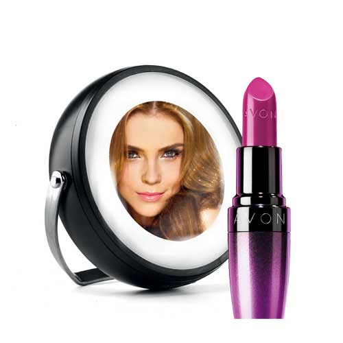 Unbranded Lighted Mirror and Colordisiac Lipstick Set