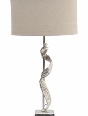 Unbranded Lighting Silver Twisted Ribbon Table Lamp