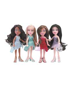 4 Pack of Lil; Bratz dolls with outfits and access