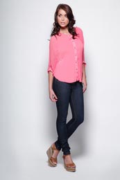 Unbranded Lila Pleated Batwing Sleeve Blouse