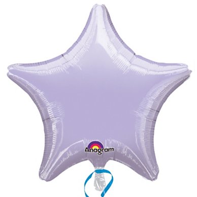 Unbranded Lilac 19 star foil single balloon