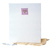 lilac beaded heart large album