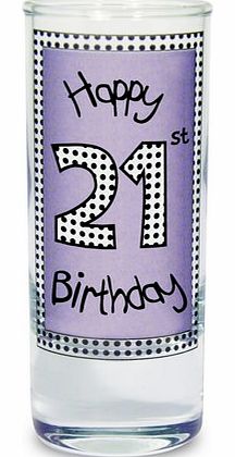 Unbranded Lilac Birthday Shot Glass