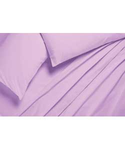 Unbranded Lilac Fitted Sheet Set Double Bed