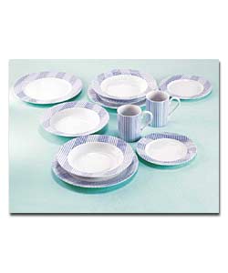 Lilac Gingham Dinner Set