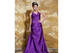 Unbranded Lilac Halter V-neck Terse Bridesmaids (Satin