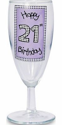 Unbranded Lilac Happy Birthday Champagne Flute