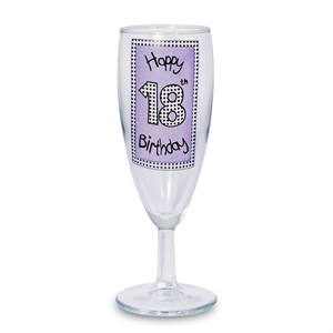 Unbranded Lilac Happy Birthday Champagne Glass