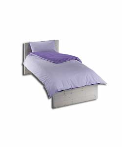 Lilac Reversible Plain-Dye Non-Iron Single Duvet Set