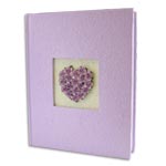lilac rosebud heart large album