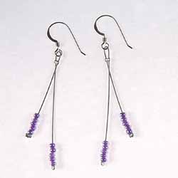 Lilac Seed Beads Earrings
