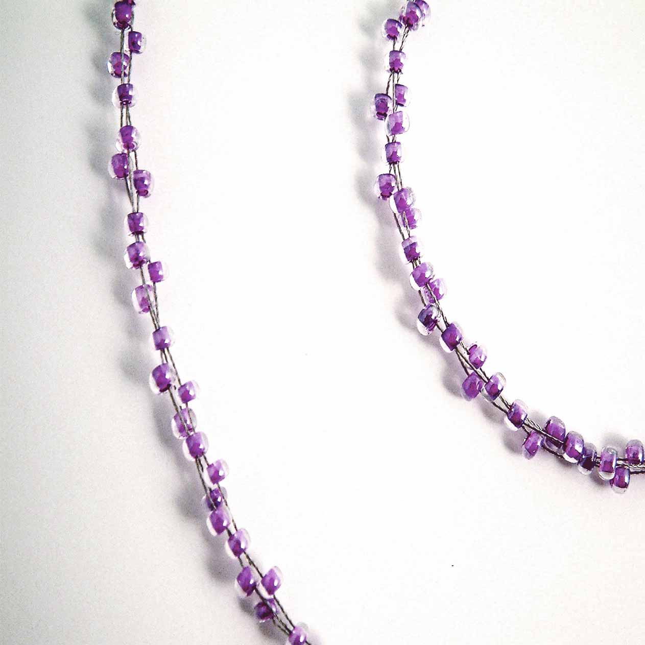 Lilac Seed Beads Necklace