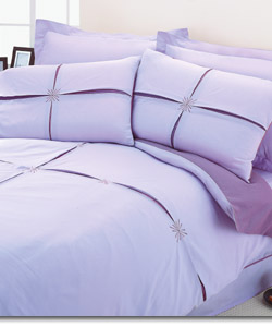Lille King Size Duvet Cover Set - Lilac/Plum