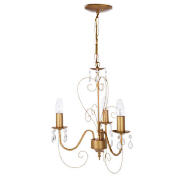 Lille Three Way Ceiling Light- Antique Brassed