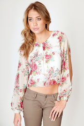 Unbranded Lillian Floral Cut Out Blouse