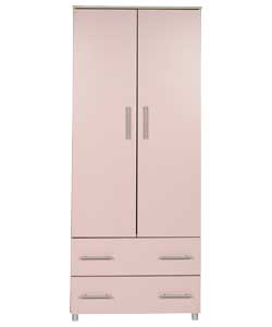 Unbranded Lily 2 Door 2 Drawer Wardrobe - Pink