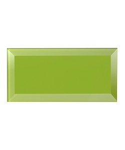 Unbranded Lime Green Metro Glass Wall Tile