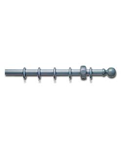 Limed Blue Wooden Curtain Pole