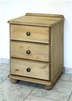 Lincoln 3 Drawer Bedside Table