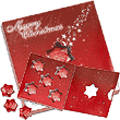Send your Christmas message in this card containing five chocolate stars