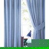 Unbranded Lined Curtains - Blue Check