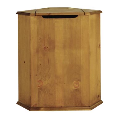 CORNER LINEN BIN WITH LID