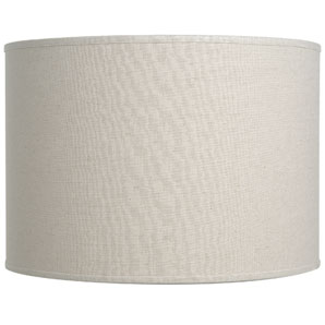 A classic naturally coloured cylinder lampshade